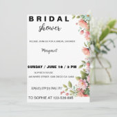 フローラモダンのシャワー招待 招待状 (スタンド正面)