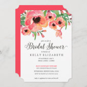 フローラモダンのシャワー招待 招待状 (正面/裏面)