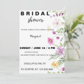 フローラモダンのシャワー招待 招待状 (スタンド正面)