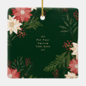 フローラモダンの子ども達の楽しいクリスマス写真 セラミックオーナメント (裏面)