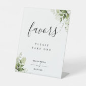 フローラモダンの緑がテーブルを引き立てる 台座サイン (正面)