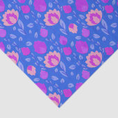 フローラモダンの習俗//明るい青 – 紫 – ピンク 薄葉紙 (詳細)