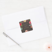 フローラモダンの赤ちゃんシャワーシール スクエアシール (封筒)