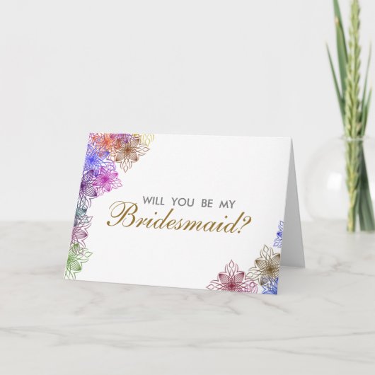 フローラモダンは私の花嫁招待状 招待状 (正面)