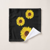 フローラモダンひまわりバスタオルセット バスタオルセット (ウォッシュタオル)