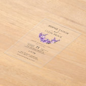 フローラモダンアクリル結婚式招待状スイート アクリル招待状 (レイダウン)