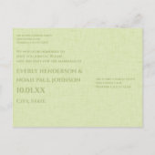 フローラモダンアップルグリーンバブルビー 案内ポストカード (裏面)