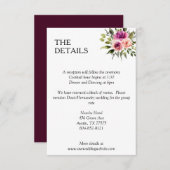 フローラモダンアンパサンド梅ピンクピーチ&ブラック エンクロージャーカード (正面/裏面)