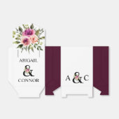 フローラモダンアンパサンド梅ピンクピーチ&ブラック フェイバーボックス (折り畳みなし)