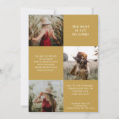 フローラモダンアーチ型写真卒業 案内状 (裏面)