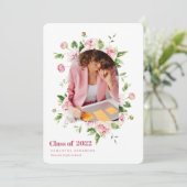 フローラモダンアーチ枠大学院写真招待状 招待状 (スタンド正面)