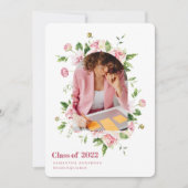 フローラモダンアーチ枠大学院写真招待状 招待状 (正面)