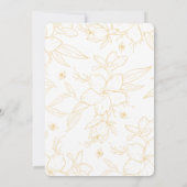 フローラモダンイエロー56歳の誕生日招待状 招待状 (裏面)