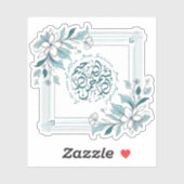 フローラモダンイスラムのビスミッラのアラビア書道 シール (シート)