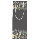 フローラモダンカスタムウェディングフライトワインバッグ ワインギフトバッグ (裏面)