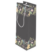 フローラモダンカスタムウェディングフライトワインバッグ ワインギフトバッグ (裏面アングル)