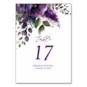 フローラモダンガーデンボタニカルエレガントな結婚式 テーブルナンバー (正面)