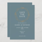 フローラモダンガーランド |日付の保存 セーブザデート (正面/裏面)