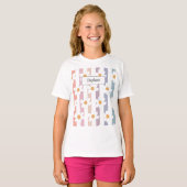 フローラモダンガーリーデイジー Tシャツ (正面フル)