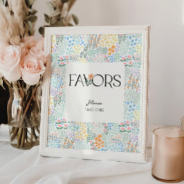 フローラモダンガール赤ちゃんシャワー親善署名 ポスター