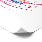 フローラモダンクラゲのウォールアートポスター ポスター (角)