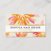 フローラモダンクリエイティブオレンジピンク 名刺 (正面)