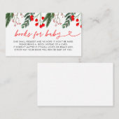 フローラモダンクリスマスベビーシャワーブックベビー エンクロージャーカード (正面/裏面)