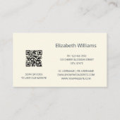 フローラモダンクリームマグノリア | QRコード 名刺 (裏面)