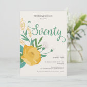 フローラモダンサプライズ70th誕生日パーティー 招待状 (スタンド正面)