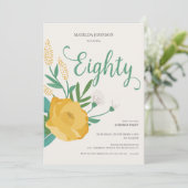 フローラモダンサプライズ80th誕生日パーティー 招待状 (スタンド正面)