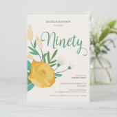 フローラモダンサプライズ90th誕生日パーティー 招待状 (スタンド正面)