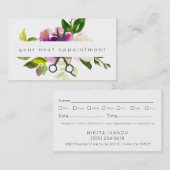 フローラモダンサロンシザーズロゴアポイントメント 名刺 (正面/裏面)