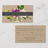 フローラモダンサロンシザーズロゴアポイントメント 名刺 (正面/裏面)