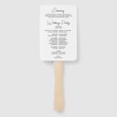 フローラモダンサンキューエレガントな結婚式プログラム ハンドファン (裏面)