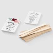 フローラモダンサンキューエレガントな結婚式プログラム ハンドファン (組立なし)