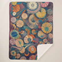 フローラモダンシェルパブランケット