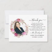 フローラモダンシック葬儀サンキューカード サンキューカード (正面)