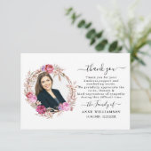 フローラモダンシック葬儀サンキューカード サンキューカード (スタンド正面)