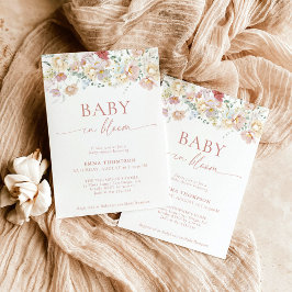 フローラモダンシャワー Boho Baby Shower | Boho 招待状