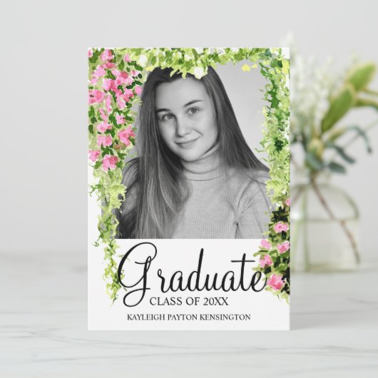 フローラモダンスエレガントクリプトの卒業写真 案内状 (スタンド正面)