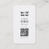 フローラモダンスカルタトゥーアーティストモノグラム 名刺 (裏面)