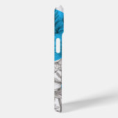 フローラモダンスケッチシアンブルーレトロサークル Case-Mate iPhoneケース (裏面 / 右)