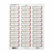 フローラモダンタイポグラフィ差出人住所ラベル ラベル (フルシート)