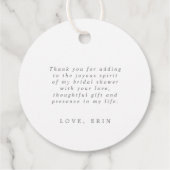 フローラモダンダスティグリーンユーカリ結婚ス フェイバータグ (裏面)