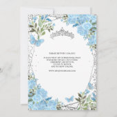 フローラモダンダスティブルーシルバーティアラキンセアニラ 招待状 (裏面)