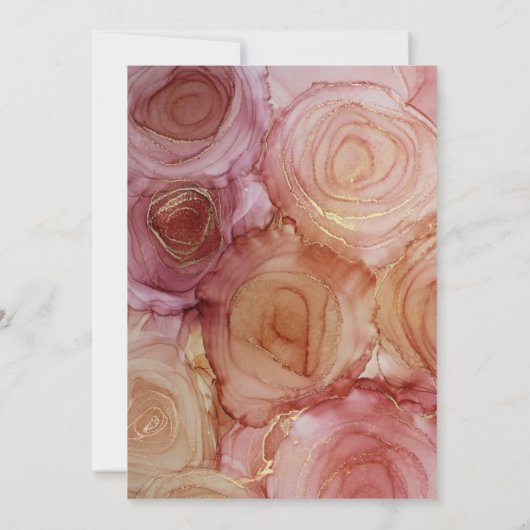 フローラモダンダークカーミン結婚式招待状 招待状 (裏面)