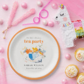 フローラモダンティーカップブライダルシャワーティーパーティー ペーパープレート (パーティー)