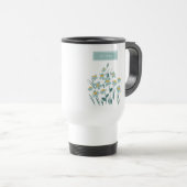 フローラモダンデイジーガーリーエレガントスタイリッシュ トラベルマグ (正面右)
