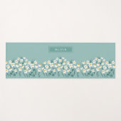 フローラモダンデイジーガーリーエレガントスタイリッシュ ヨガマット (正面(横))