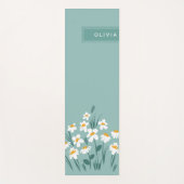 フローラモダンデイジーガーリーエレガントスタイリッシュ ヨガマット (正面)